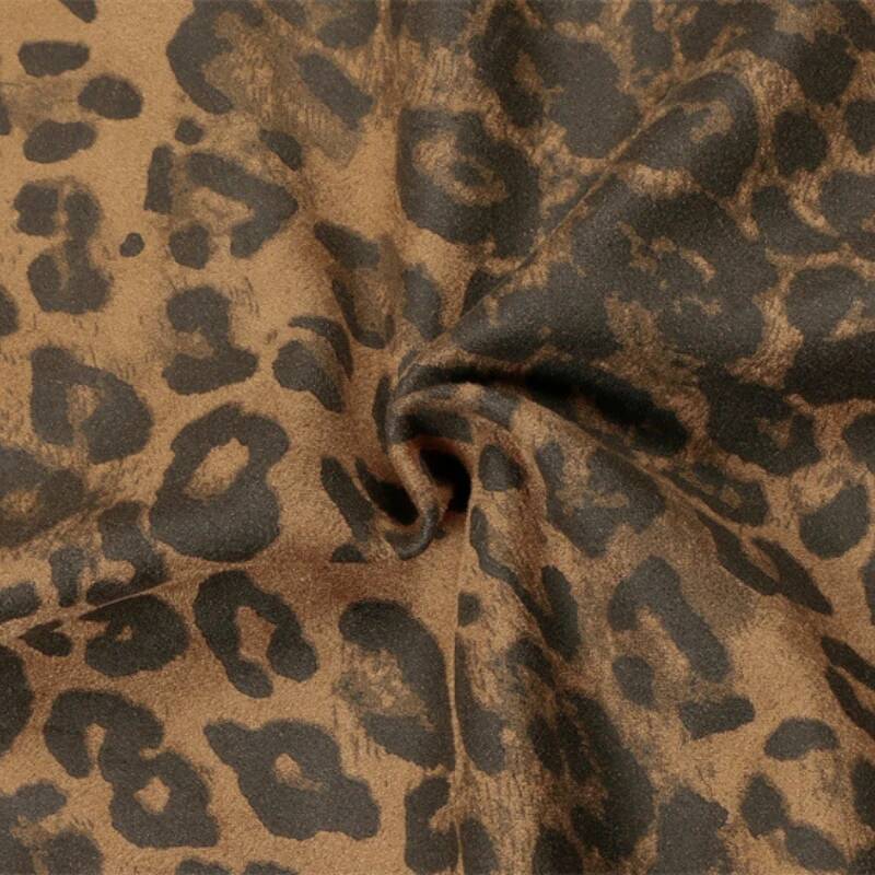 Unisex Fashion Sportswear Women Retro Y2k Punk Leopard Print Jacket Pants Suede Tracksuit Couple Outdoor Casual Clothes Suit