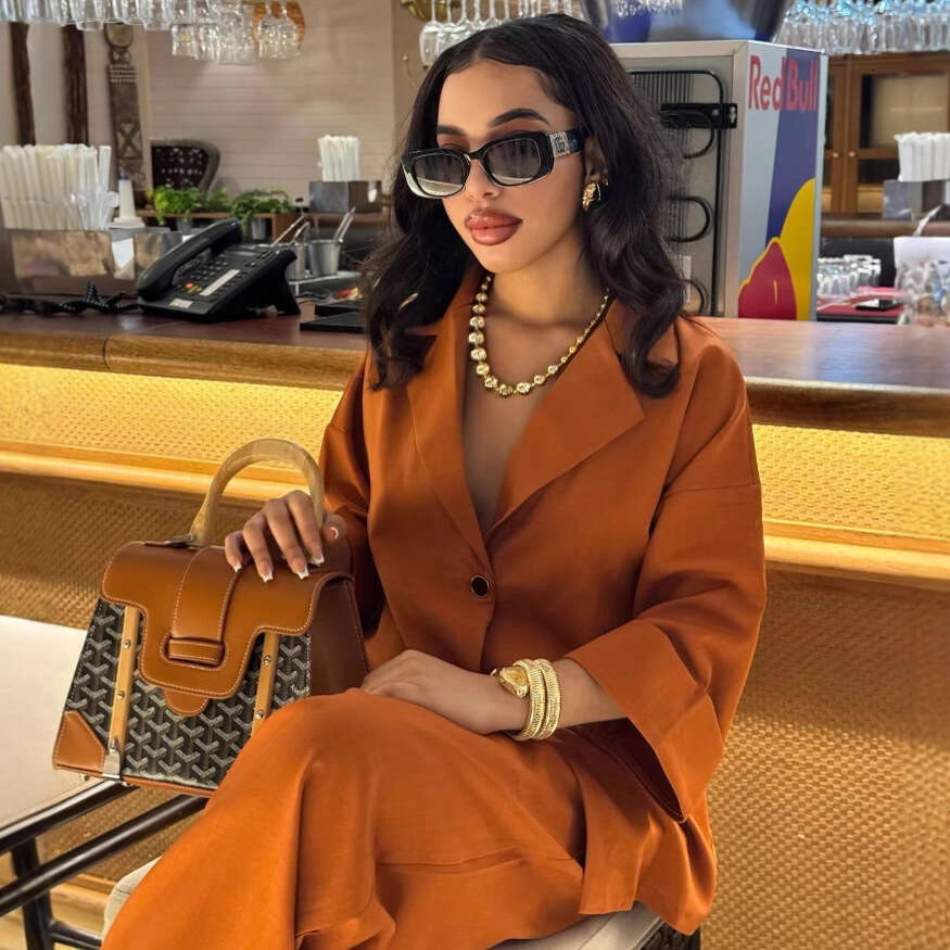 Women's Clothing Turn-Down Collar Loose Single-Breasted Shirt High-Waisted Straight-Leg Pants Two-Piece Set Casual Elegant Suit For Women B5