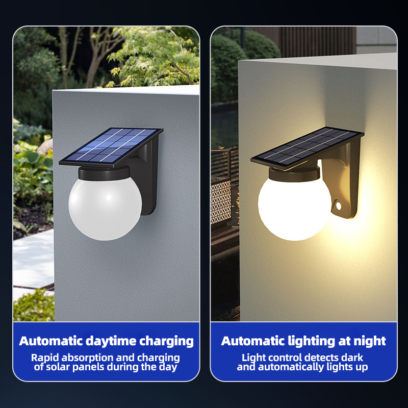 2025 Brand New Solar Powered Fence Outdoor Waterproof Simple Modern Corridor Staircase Exterior Wall Courtyard Lamp