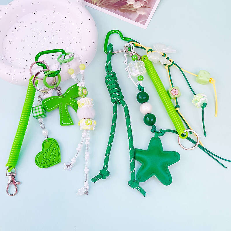 Ins Style New MIU Series Fresh Pendant Fashion Summer Woven Bag Decoration Keychain