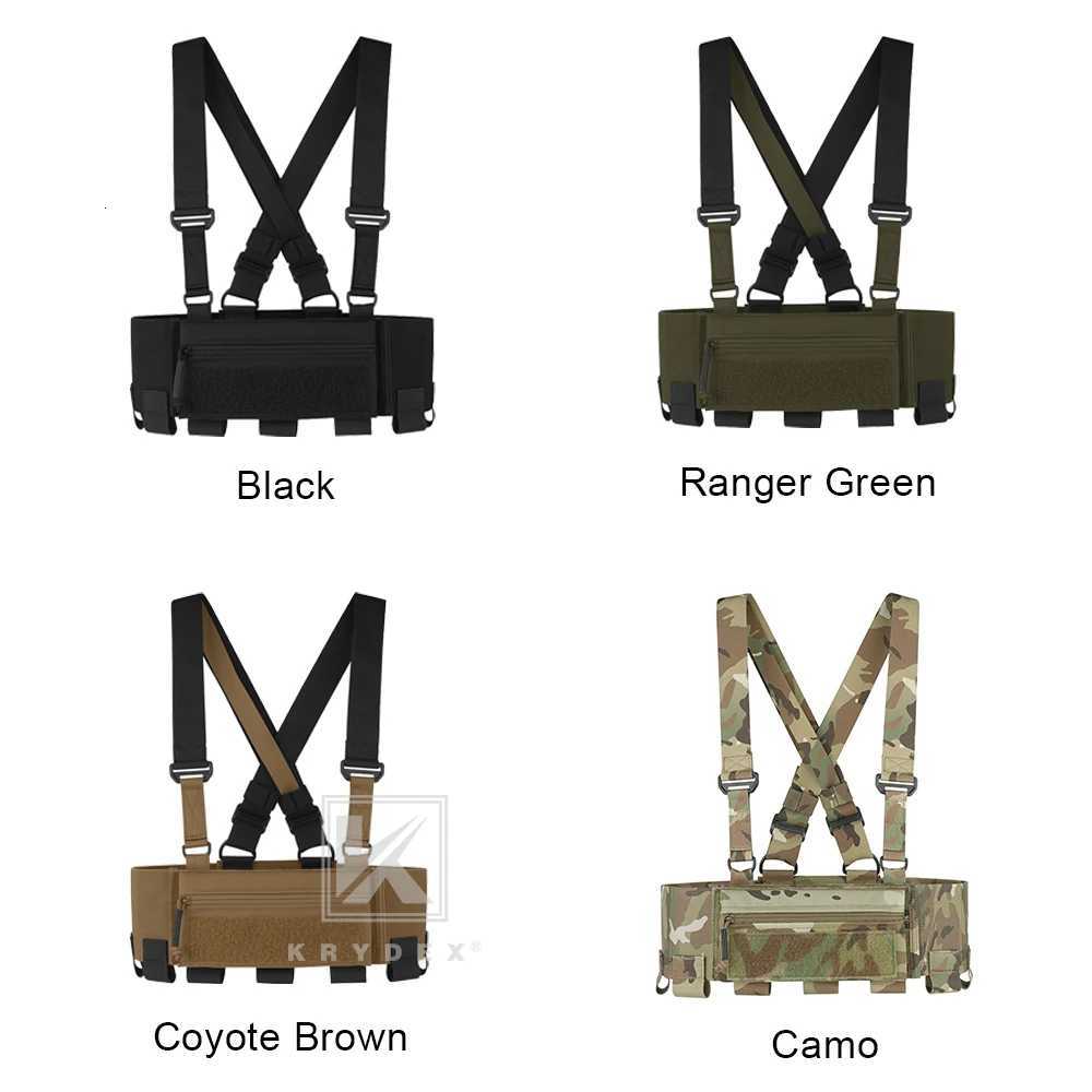 KRYDEX Tactical Ready Chest Rig Concealed Rig Vest Elastic Cummerbund 5.56 Magazine Radio Pouch X Harness Sticky GP Candy Pouch Z250728