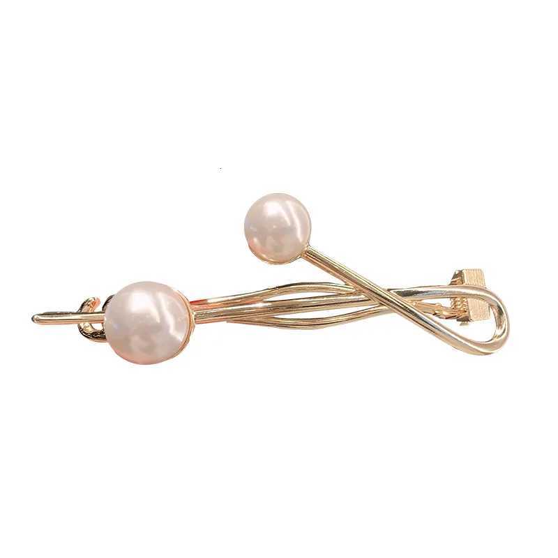 VANIKA New Simplicity Metal Pearl Hair Clips Hairpins Frog Buckle Ponytail Clip Elegant Ladys Hair Clip Summer Accessories Z250729