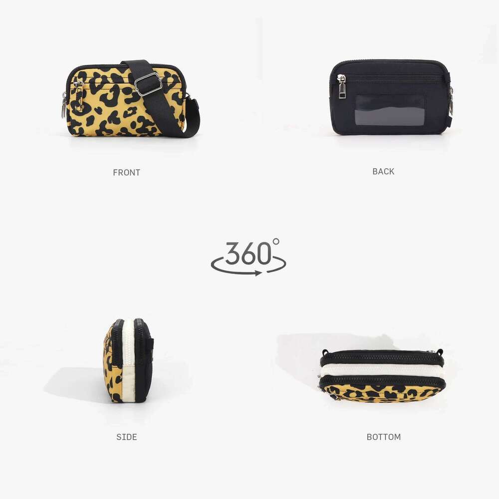 Women's Bags Designer Women's Bags Designer Crossbody Bag, Women's Three Layer Phone Purse Adjustable Strap, Leopard Print Wristlet Wal