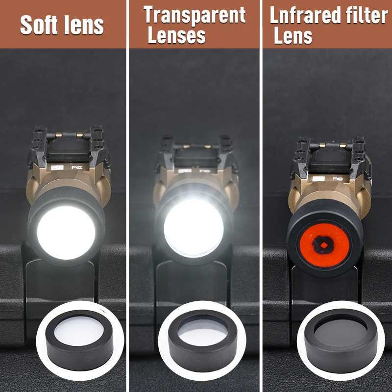 WADSN Tactical X300 X300U Flashlight White LED Hunting Scout Light With 26mm/28mm Protective Cover For SF X400 Pistol Light R250728