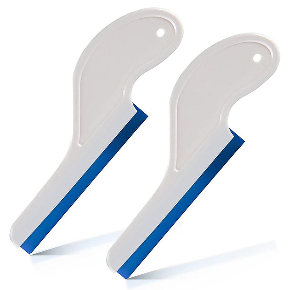 Blue Tapered Squeegee for PPF Installation, Non Scratch Soft Nylon Scraper for Clear Bra & Vinyl Wrap, Professional Automotive Bubble Removal Tool MO-