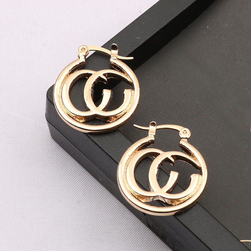 Hoop Earings Designer Jewelry Women Brand Letter Gold Stud Earrings Fashion Party Wedding Engagement Lovers Gift