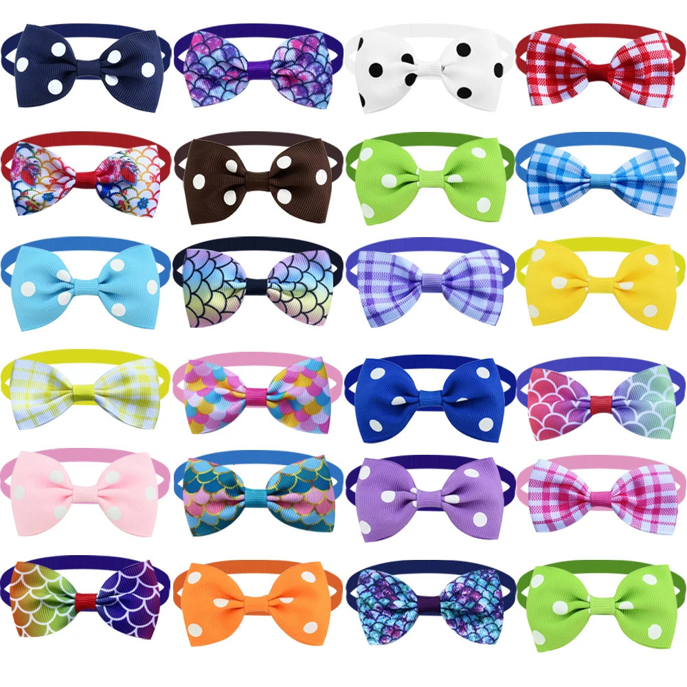 50100pcs Dog Bow Ties Bulk Small Bowtie Collars Fashion Tie Pet Supplies for Dogs Accessories 250729