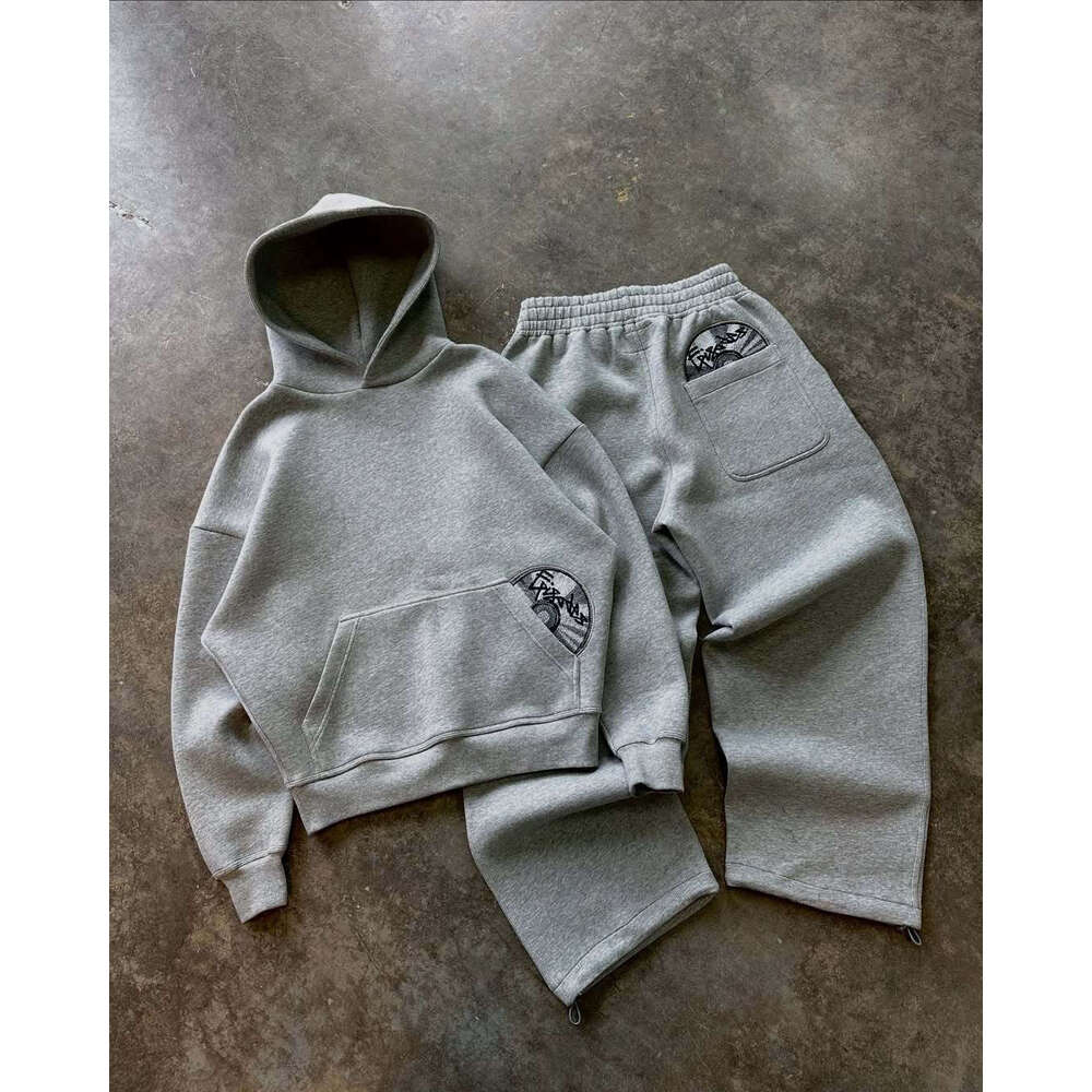 New Fashion Street Style Versatile Personalized Embroidered Hoodie Unisex Casual Pullover Sweatshirt Pants