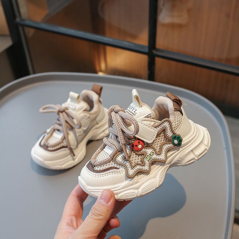 Kid's Mesh Upper Casual Shoes Girl Toddler Cute Cartoon Little Bear Thick Soled Littlesprouts Sport Shoes Boys Sneakers Size US6C-US13C 000210