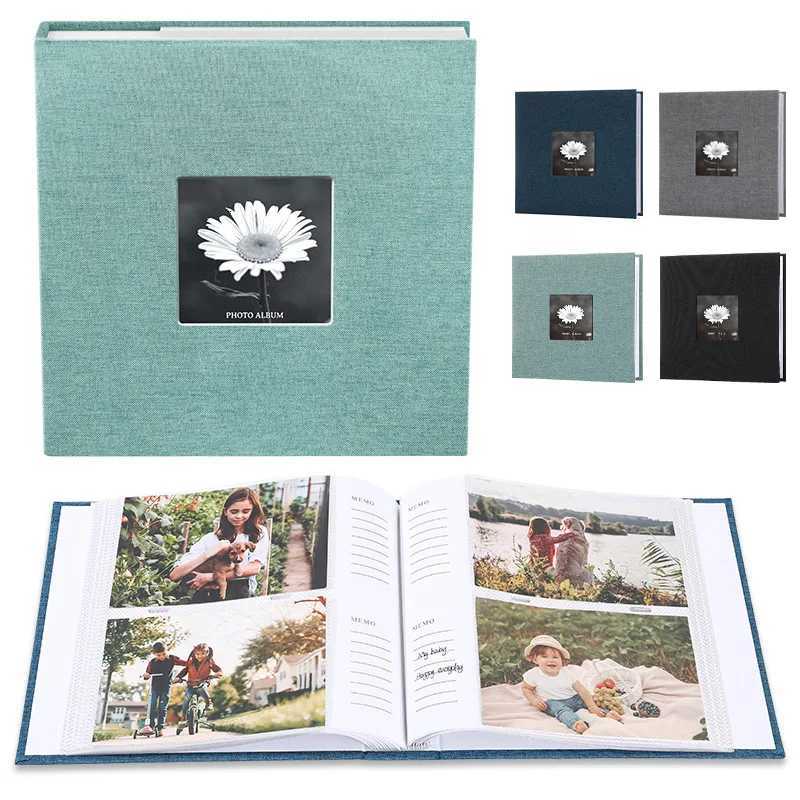 6-inch Interleaf Photo Storage Album Linen Cover 200/300pcs Writable Collection of Childrens Growth Photos Z250729