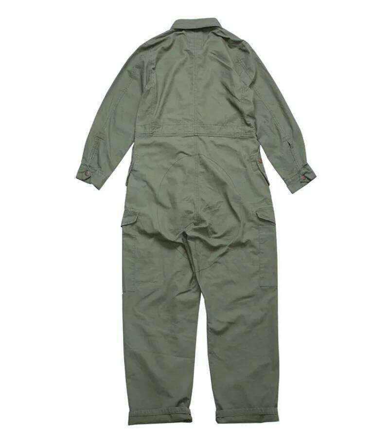 Loose Women Multi-Pocket Work Coverall Mens Cargo Jumpsuit Men Worker Uniform Overalls Long-Sleeve Suit