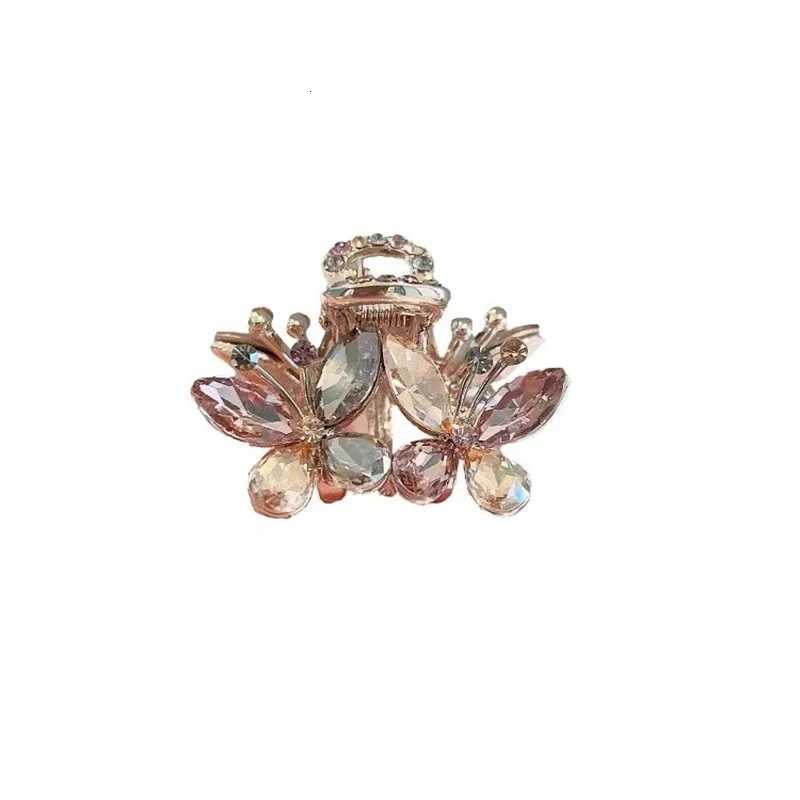 Exquisite Colorful Crystal Butterfly Small Hair Claw Forehead Bangs Hair Slide Mini Side Clip Womens Fashion Hair Accessories Z250729