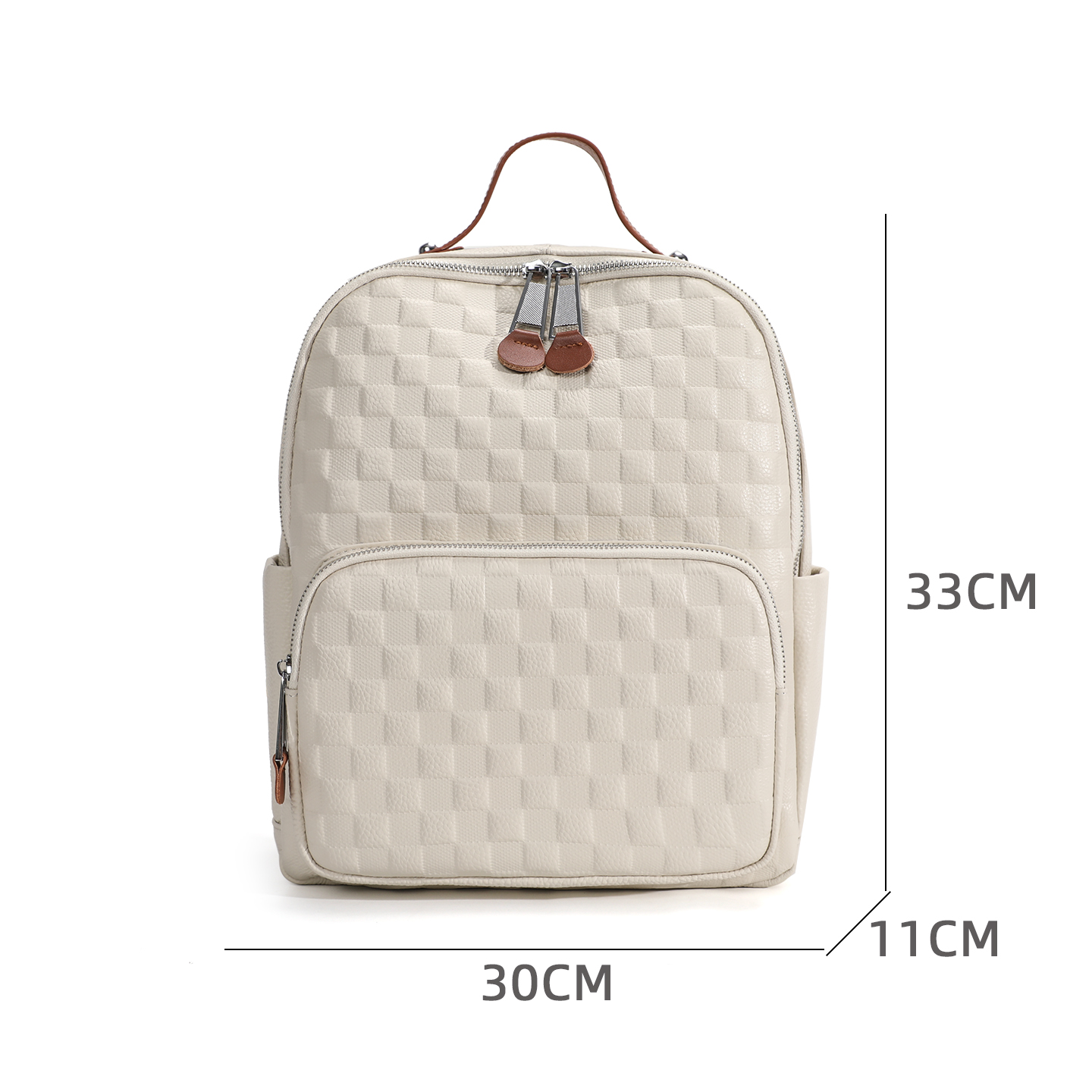 Advanced genuine leather women's backpack, new niche commuting computer backpack, casual versatile backpack