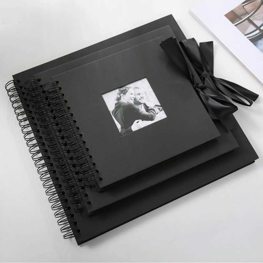 31 x 31cm Photo Album Creative 30 Black Pages DIY Album Scrapbooking Craft Paper Photograph Album for Wedding Anniversary Gifts Z250729