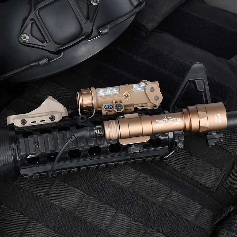 WADSN Tactical NGAL Red Green Blue Indicator M300A M600U Hunting Scout Light With AXON Dual Control Switch Fits 20MM Rail R250728