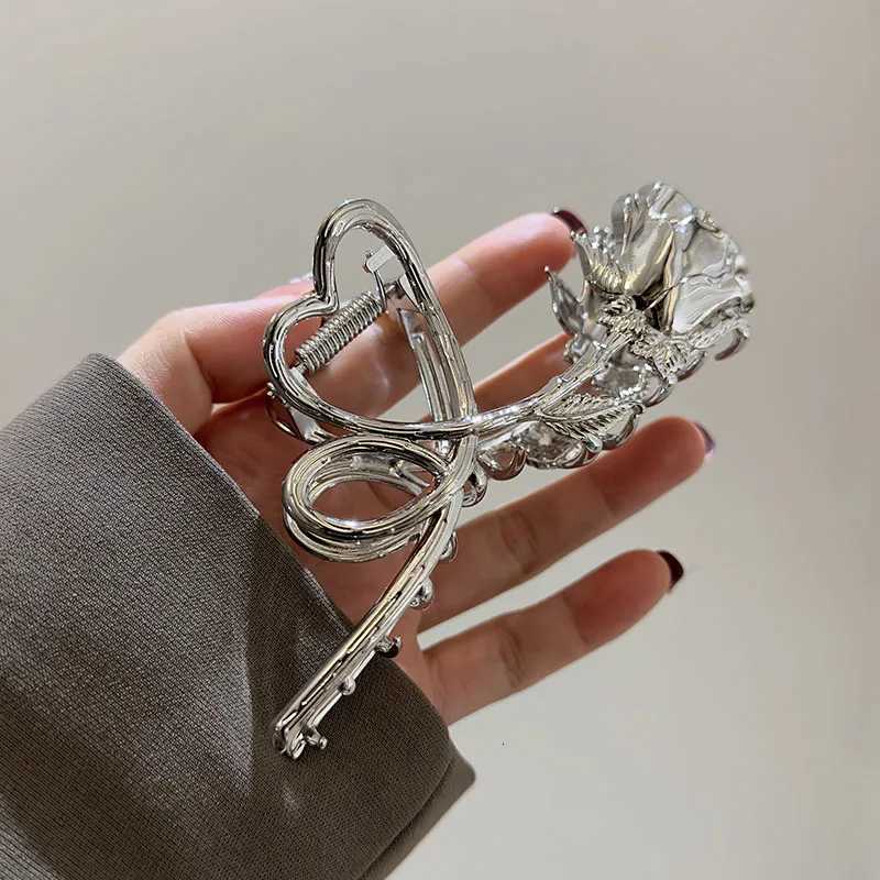 VANIKA Woman New Large Metal Rose Floral Hair Claw Crab Ladies Fashion Ponytail Clip Girls Hair Clips Headwear Hair Accessories Z250729