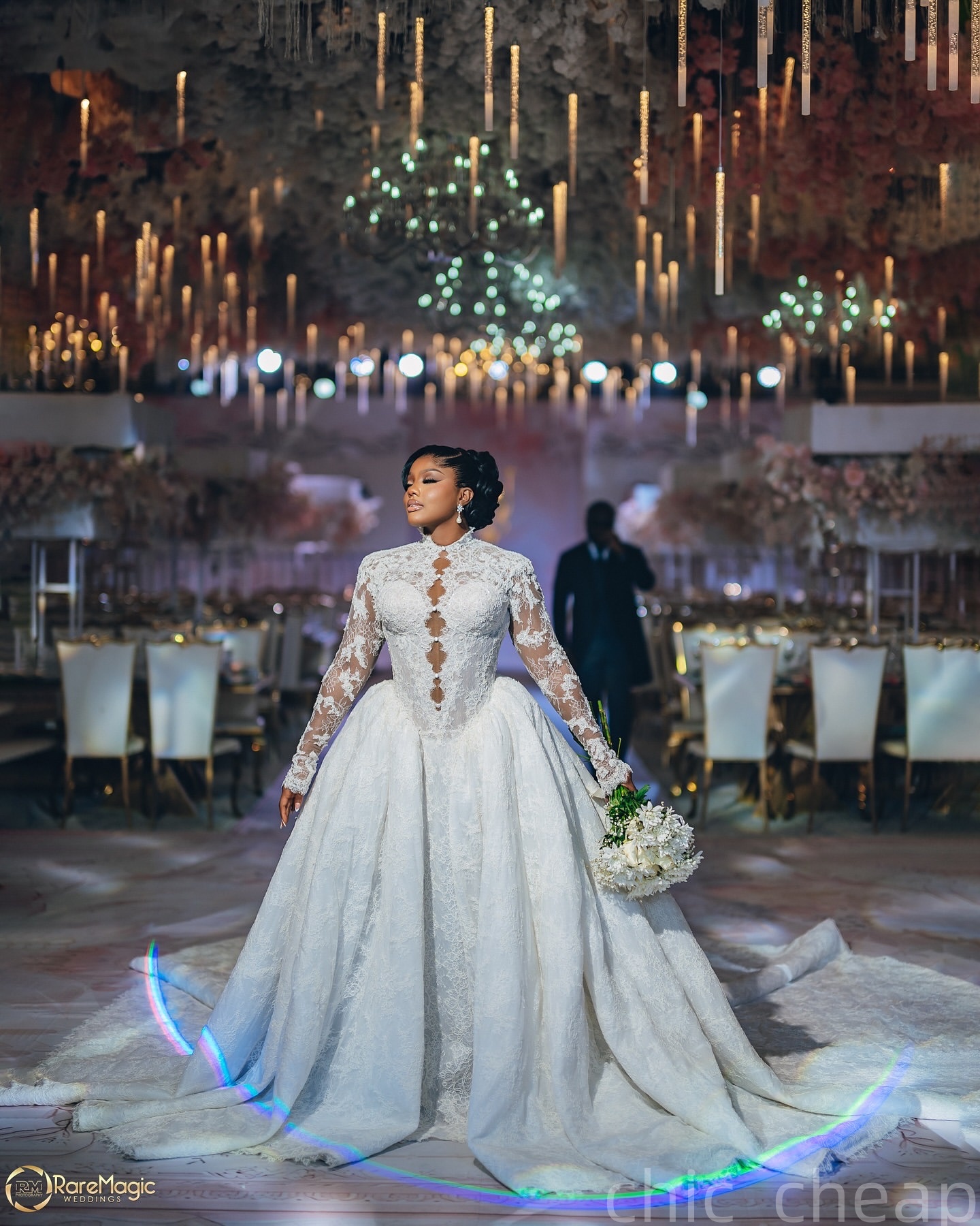 2025 Aso Ebi Plus Size Ivory Mermaid Wedding Dress High Neck Lace Full Sleeves Ball Gown Bridal Gowns Dresses ZJ0680
