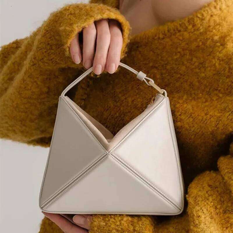2025 Turkey Style Designer Fold Triangle Women's Handbags Fashion Patchwork Candy Unique Leisure Totes Female Crossbody Bags
