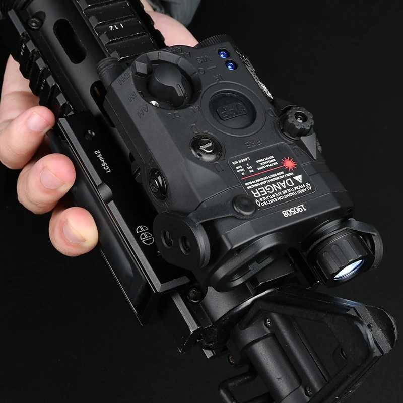 Tactical PEQ-15 Laser Sight Red Dot Blue Green Laser Aiming and White Flashlight IR Fill Light PEQ Tailswitch Slot Rial MountXJ250728