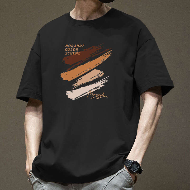 Designer T Shirt 200G Heavyweight Pure Cotton Japanese Style Short Sleeve T-Shirt For Men Summer New Trendy Loose Fit Men's Half Sleeve Tee Top G