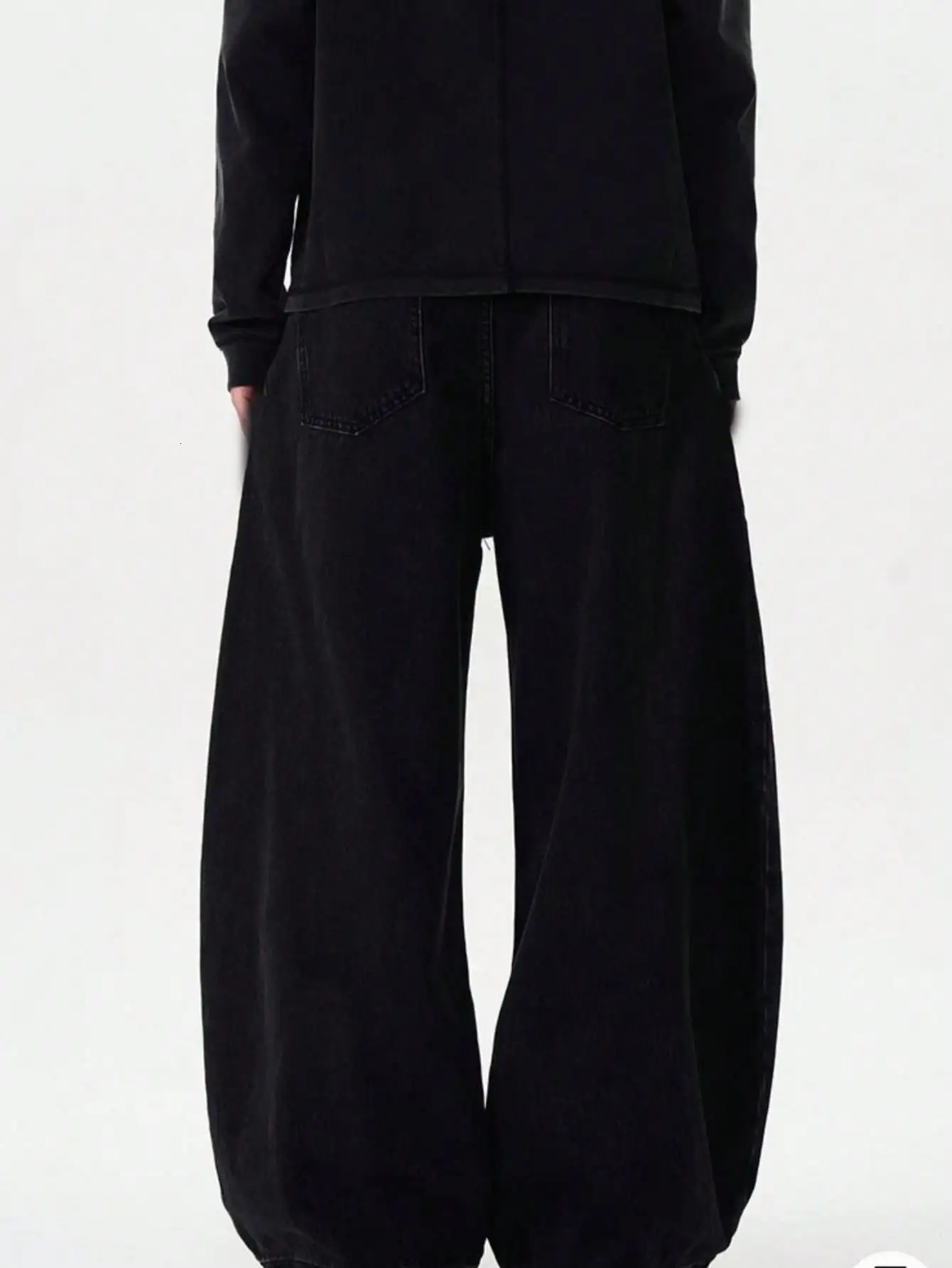 High Streets Summer Mens Jeans American Wide Leg Curved Knife Denim Pants Loose Solid Color Male Trendy Trousers 250729