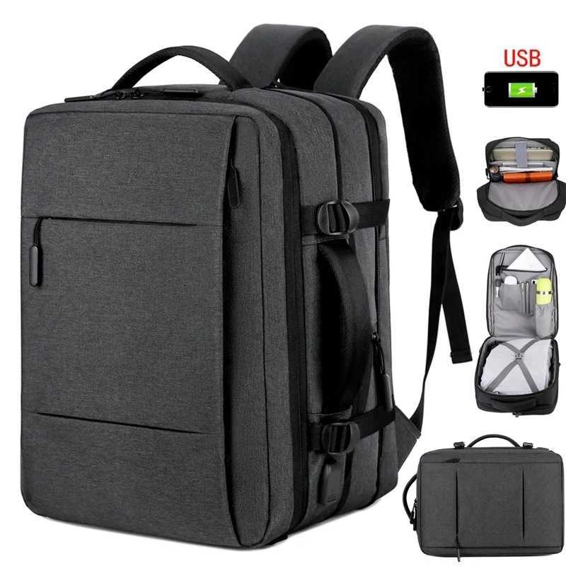 Men Large Capacity Backpack USB Charging Male Laptop Bagpack Waterproof Business Travel Back Pack Luggage Bag Mochila S250728