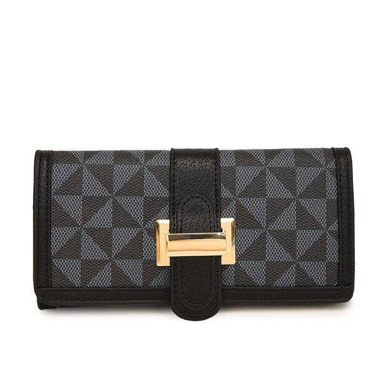 Ladies long purse print classic multi - card card bag ID card holder bag retro wallet 2025s hot