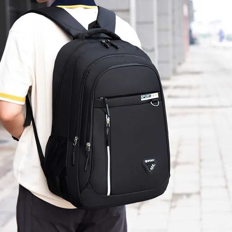 Minimalist Large Capacity Backpacks Mens Waterproof Oxford Commute School Backpack Business Casual Multiple Pockets Travel Bag S250728