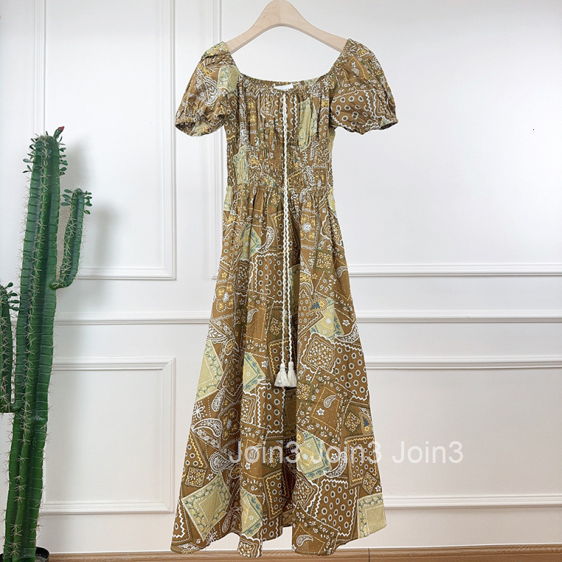 2025 Summer New Round Neck Waist-Cinching Slimming Short Sleeve Dress Long Dress Stretchy Lightweight Cool