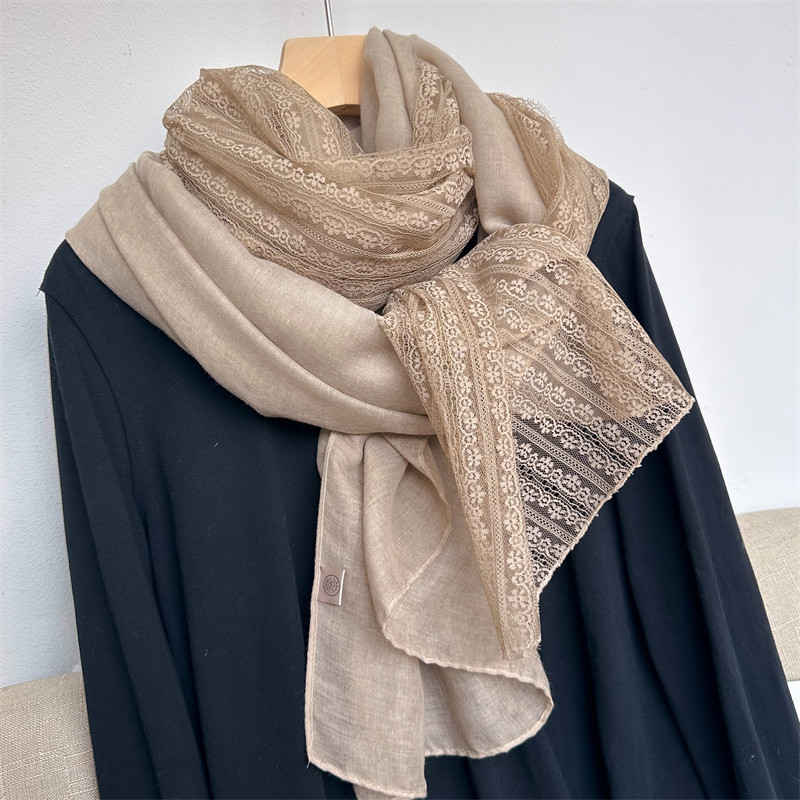 K1513 Spring and Autumn Silk Scarf Women Korean Style Artistic Gauze Scarf Sunscreen Summer All-match Small Square Towel Solid Color Chiffon Scarf Squ