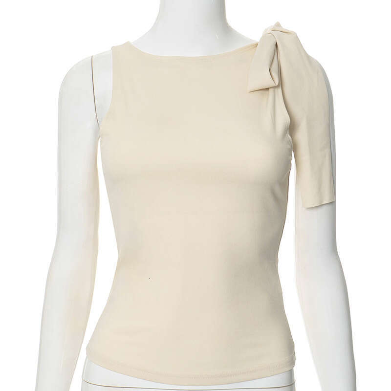 Ytp066 Women's Summer New Solid Color Sleeveless Waist-Tie Navel-Exposing Sexy Slim Top B5