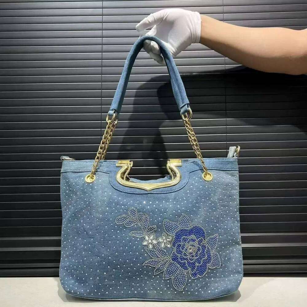 Luxury Designer Ladies Fashion Elegance Dia Shoulder, Large Capacity and Personalized Floral Sparkling Handbag