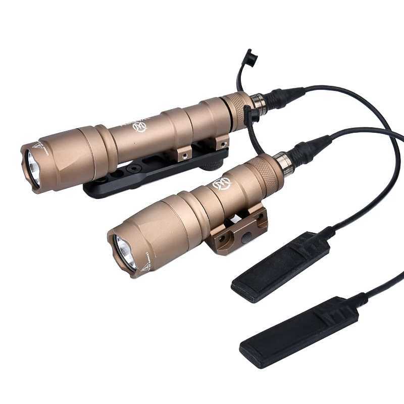 WADSN Tactical Airsoft M300A M600C Metal Flashlight LED White Scout Light M-LOK Keymod Picatinny Rail Offset Base Installation XJ250728