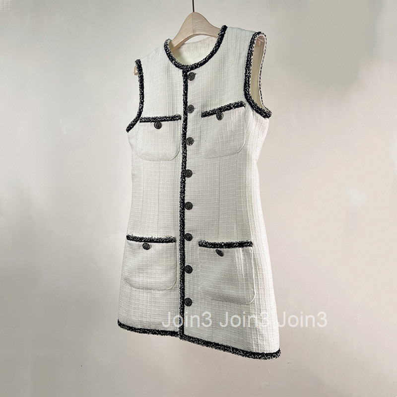 Red Festive Little Fragrance Vest Dress Nanyou Spring Summer New Fashion Slim A-line Skirt Base