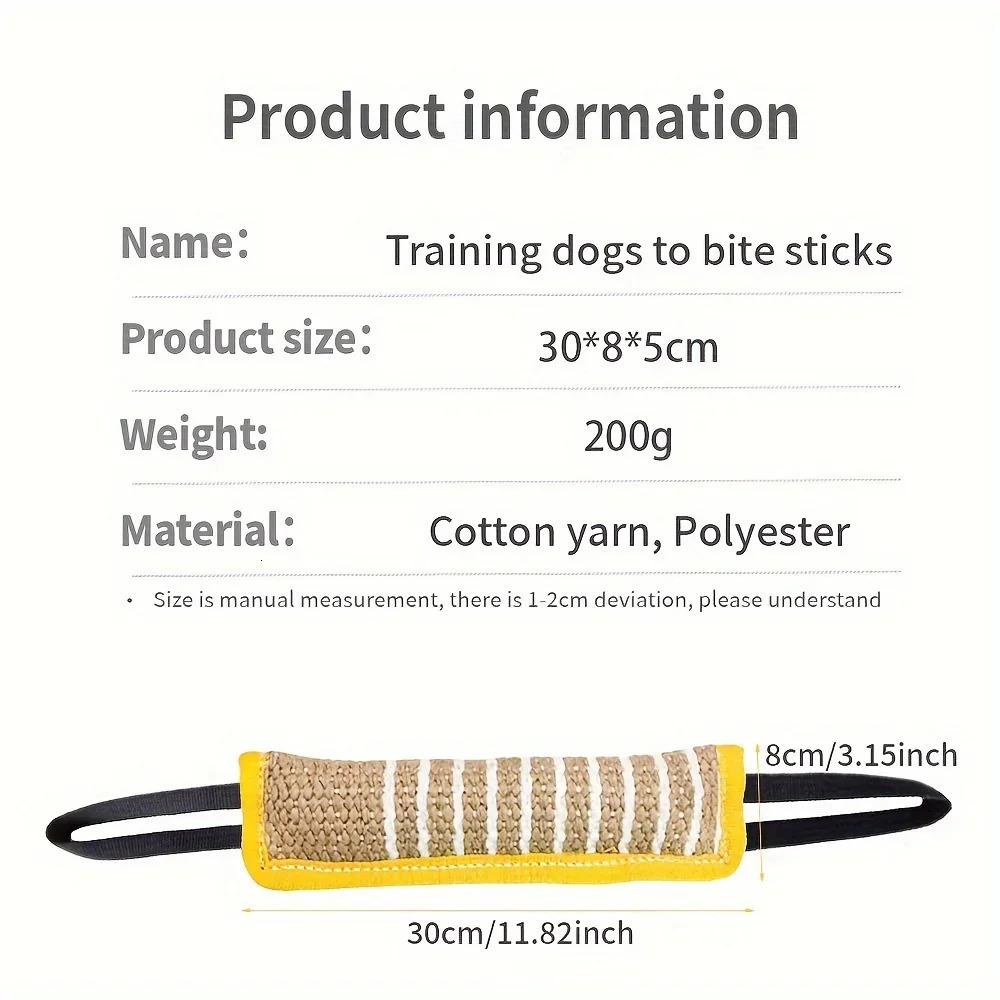 1pc Durable Jute Dog Chew Toy BiteResistant Teething Stick for Puppies Adult Dogs Natural Pet Dental Health Care Toys 250729