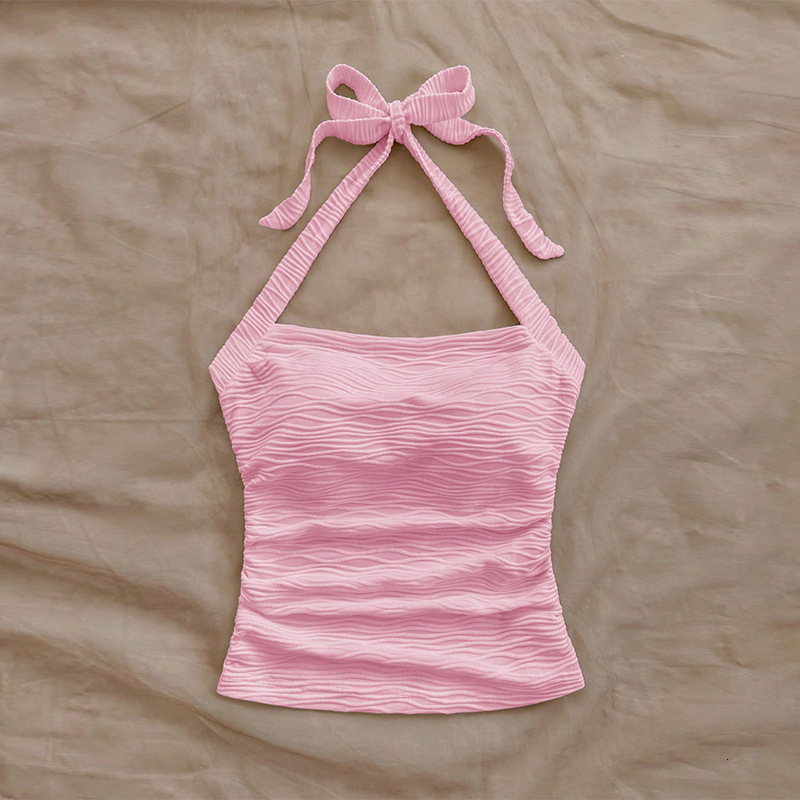 Womens clothing 2025 summer new style small vest sexy lace up camisole top for women