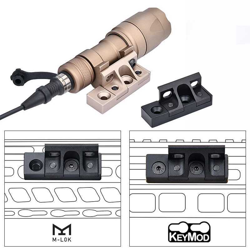 WADSN Tactical M300A MINI ScoutLight Airsoft M600 High Power Flashlight White LED Hunting M300 Spotlight Compatible with Mlok Keymod Offset R250728