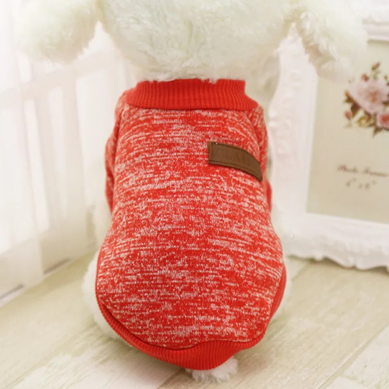 6 Color Pet Dog Sweater Autumn Winter Dogs Coat Clothes Soft Comfortable Warm Fashion Classic Woolen Jackets 250729