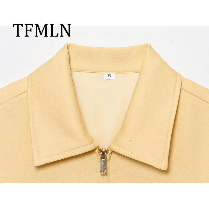 Spring Women Fashion Short Loose Jackets Zipper Sleeve Coats Elegant Bomber Outerwear 250729