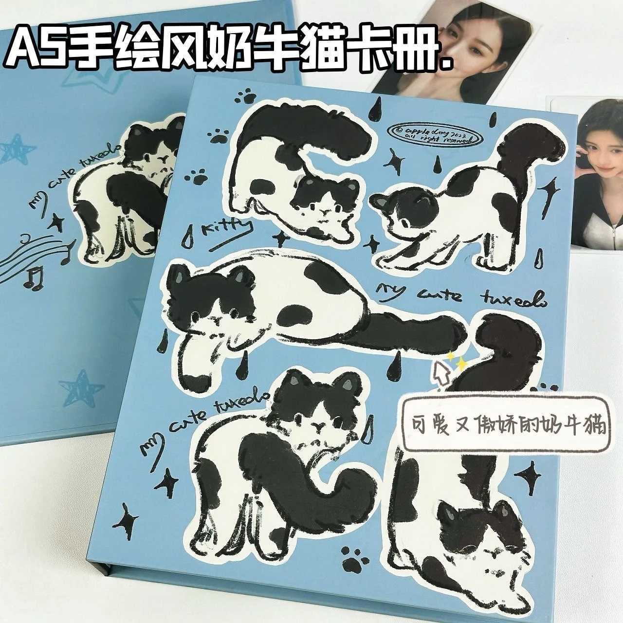 iffvgx Kitten A5 Photocard Holder Binder Kpop Idol Photo Album Photocards Collect Book Album for Photographs Kaii Stationery Z250729