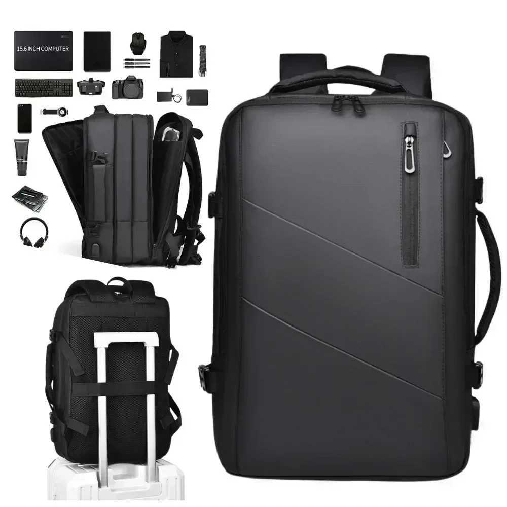 17inch Mens Business Laptop Backpack Quality Large Capacity Backpack Waterproof USB Travel backpacks men camping Mochaila S250728
