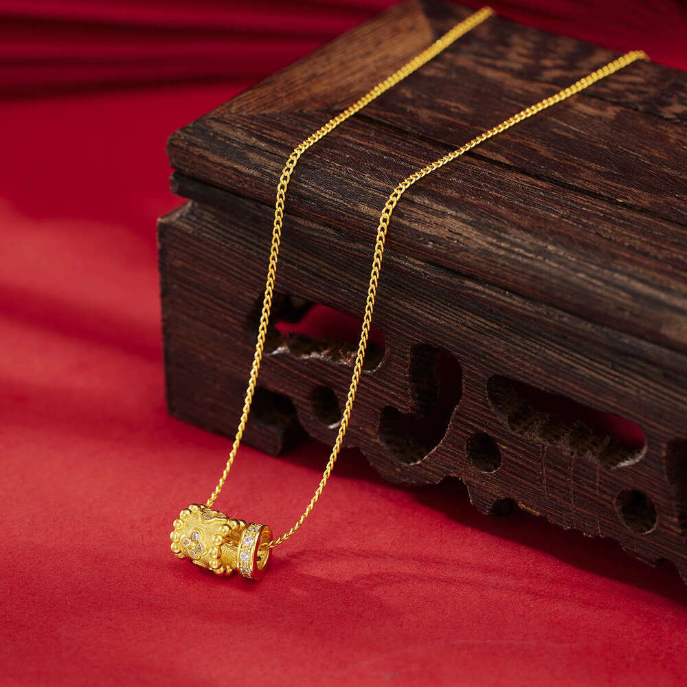 s925 Pure Sier Four-Leaf Clover Kaleidoscope Necklace for Women Fashionable Light Full Dia Small Waist Pendant Versatile Clavicle Chain