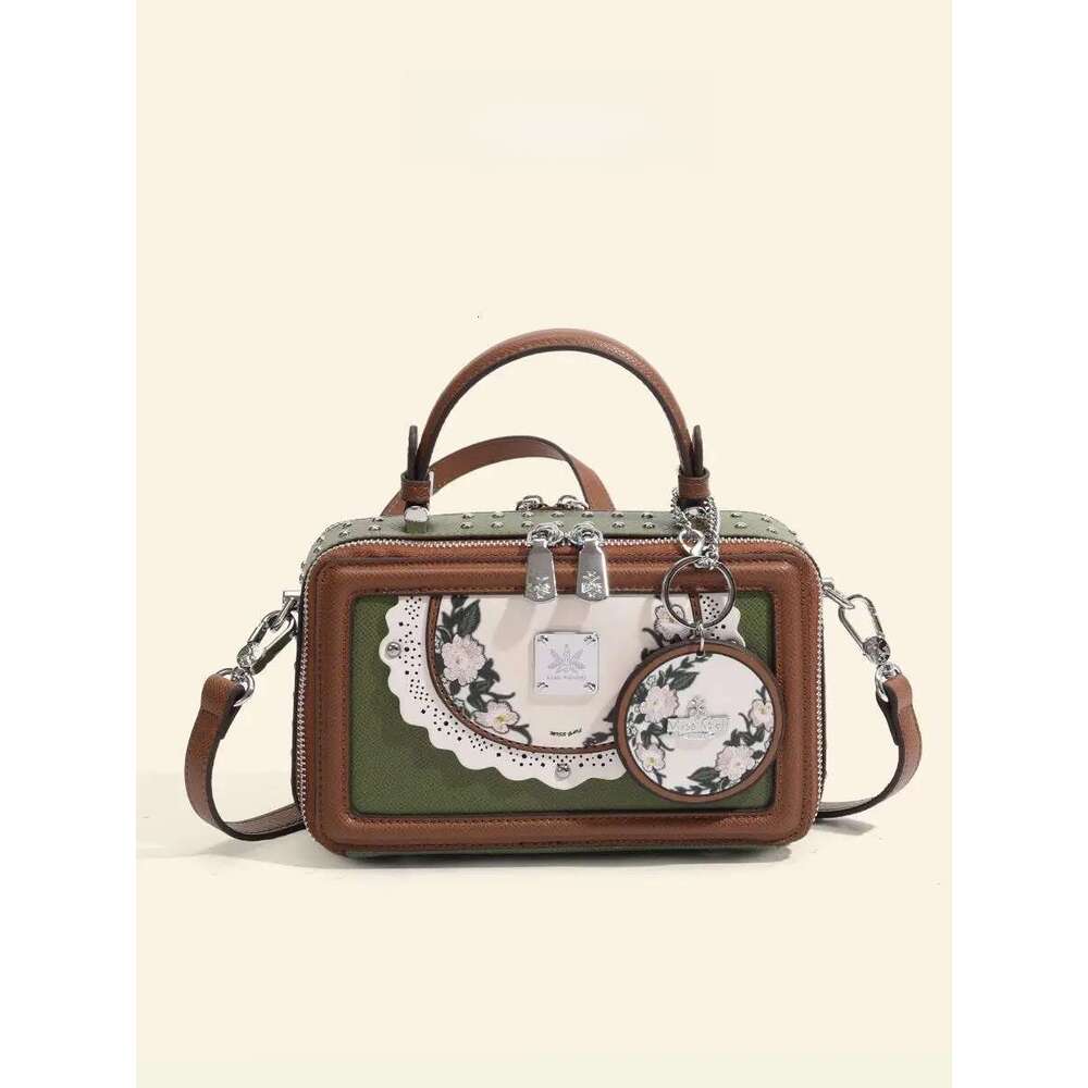 Designer Luxury Chinese Style Makeup With Charming Decoration Printing Flower Women Stylish And Versatile Handheld Crossbody Bag