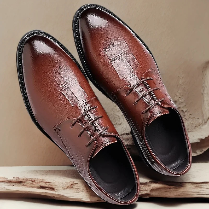 Leather shoes mens business dress casual breathable mens British and Korean version 250725