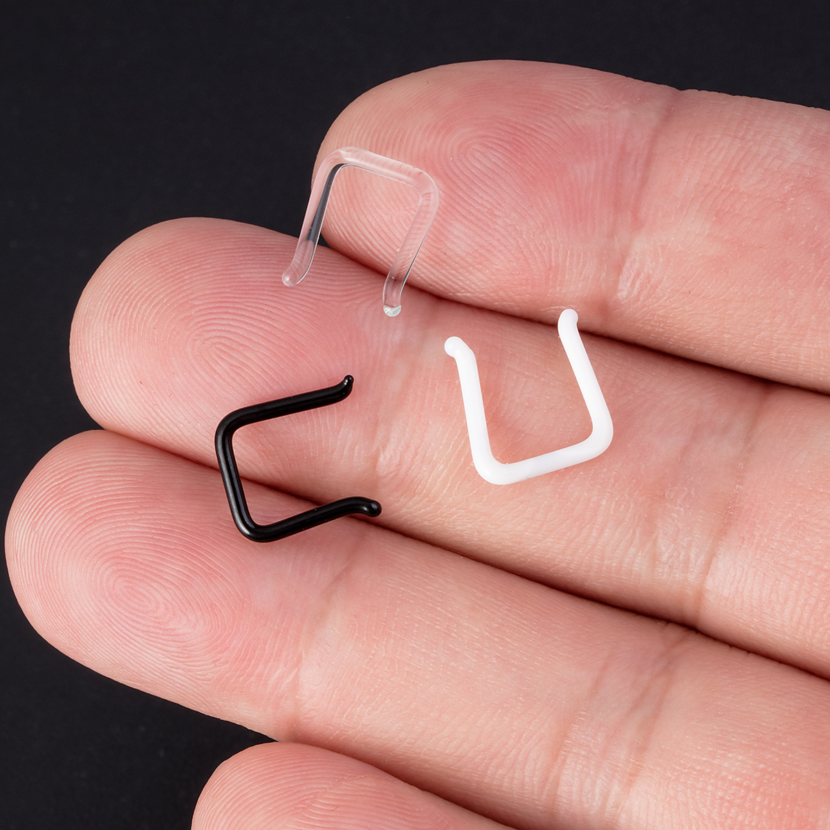 Glass U-shaped pole eyebrow nail ear bone nail human body perforation wearing nourishing hole environmentally friendly anti allergic replacement punct