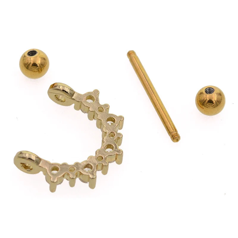 Real Stainless Steel With Zircon Stone 1.2*19mm Nipple Piercing Body Jewelry Nipple Rings 14G Silver Color Tongue Rings Balls 250729