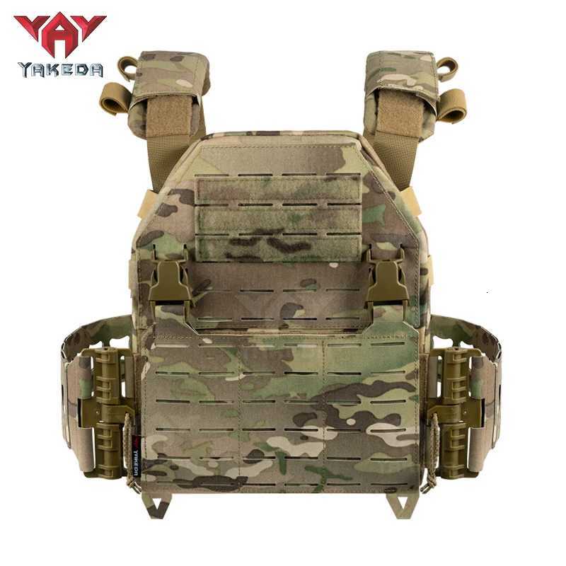 YAKEDA 1000D Nylon Camo Tactical Vest Plate CarrierHunting Vest with Laser Cut Molle for Training and Personal Defense Equipment Z250728
