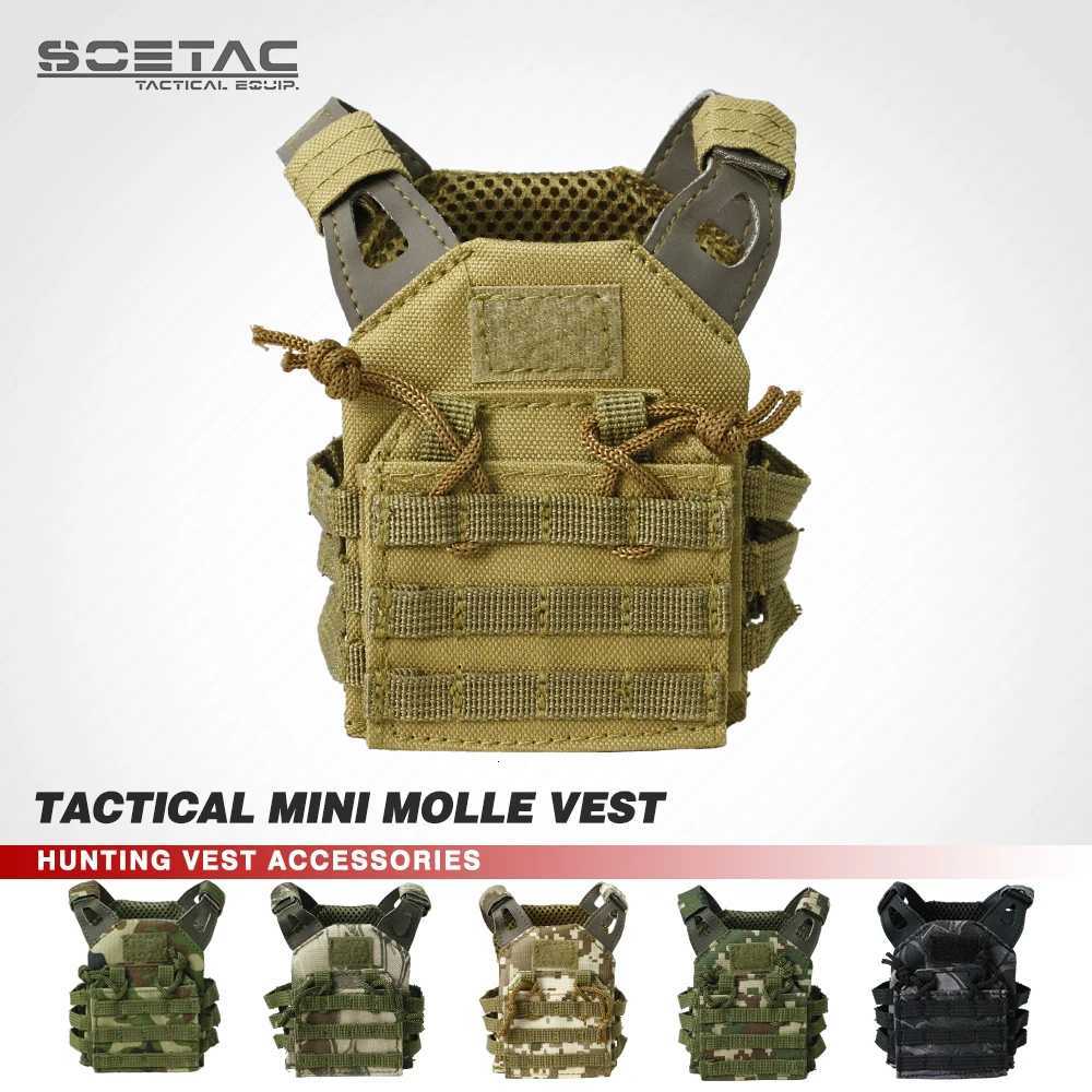 Tactical Mini Molle Vest Adjustable Kitty Camo Doll Plate Carrier Decorative Tactical Gear Lightweight Beer Vest 600D Nylon Z250728