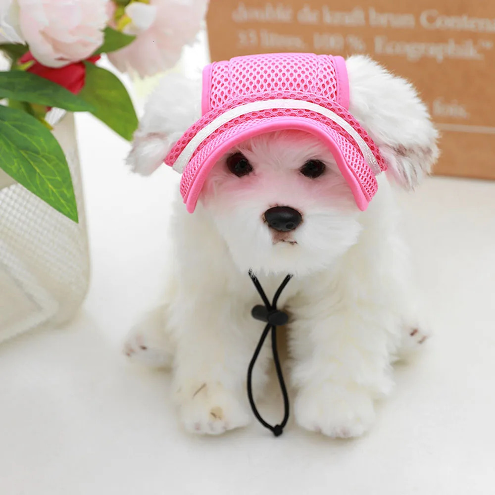 ute Dog Hat with Ear Holes Summer Mesh Breathable Pet for Small Medium Dogs Cats Adjustable Cap Outdoor Travel 250729