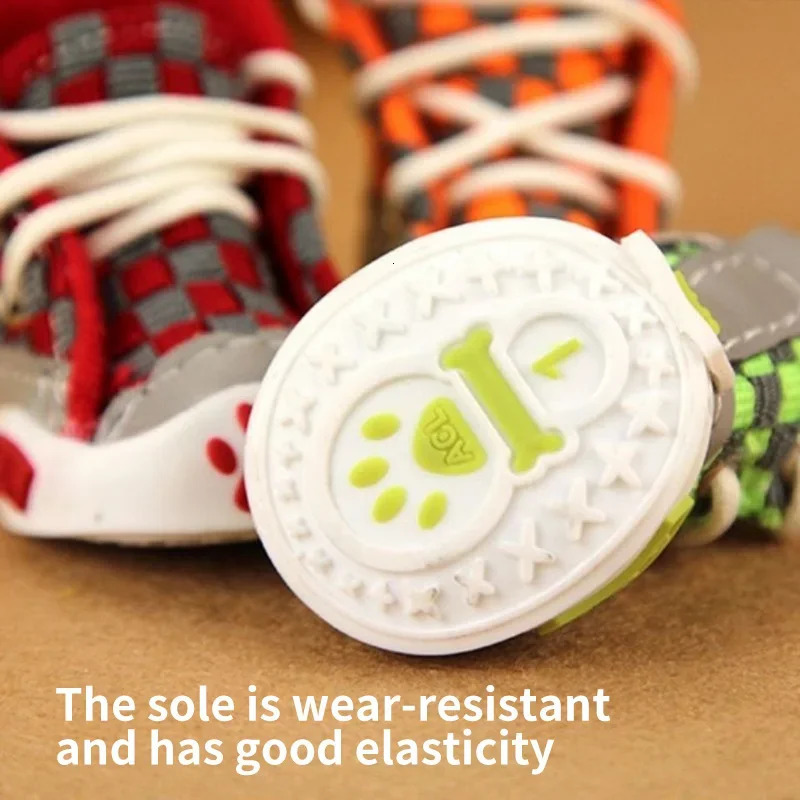 Dog Shoes Teddy Bears Soft Sole Small Puppy AntiDrop Breathable Set of 4 Summer Pet Shoes 250729